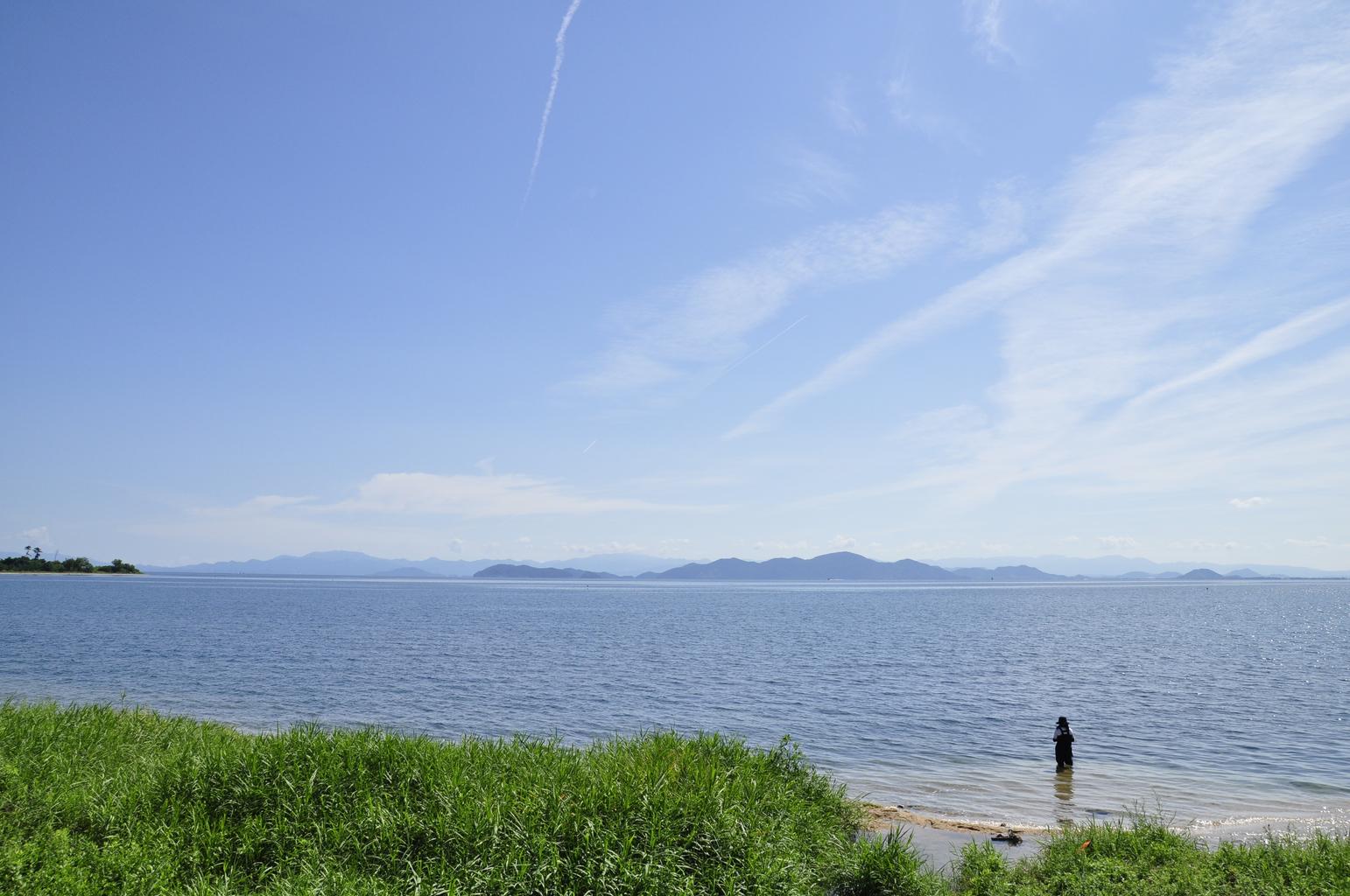 Shiga GeoGuessr guide image showing Lake Biwa