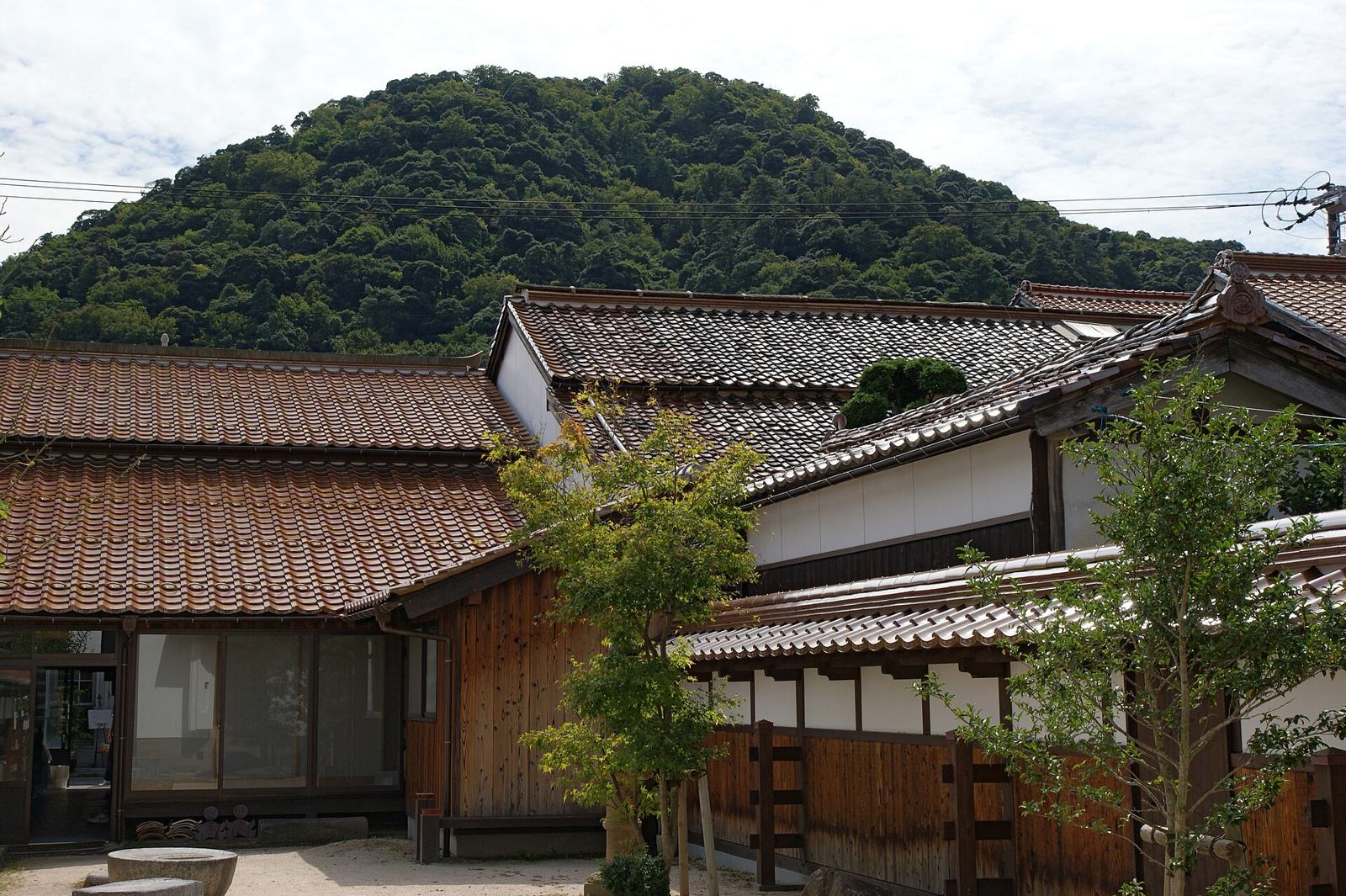 赤茶色の瓦屋根が並ぶ山陰の町並み(鳥取県倉吉市)